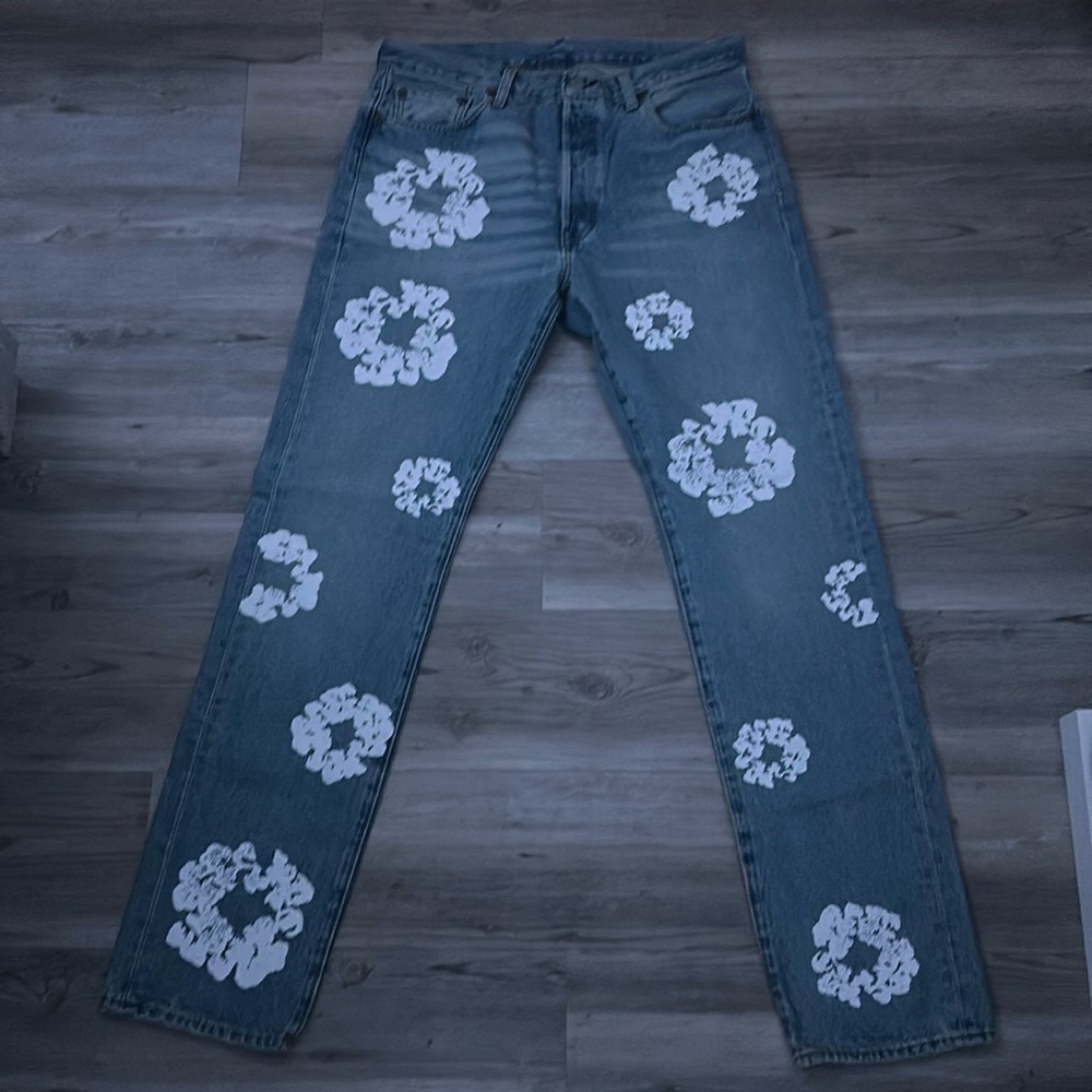 Denim Tears x Levi's Cotton Wreath Jean Light Wash